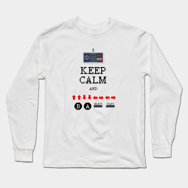 Konami Code Long Sleeve T-Shirt by Hmus